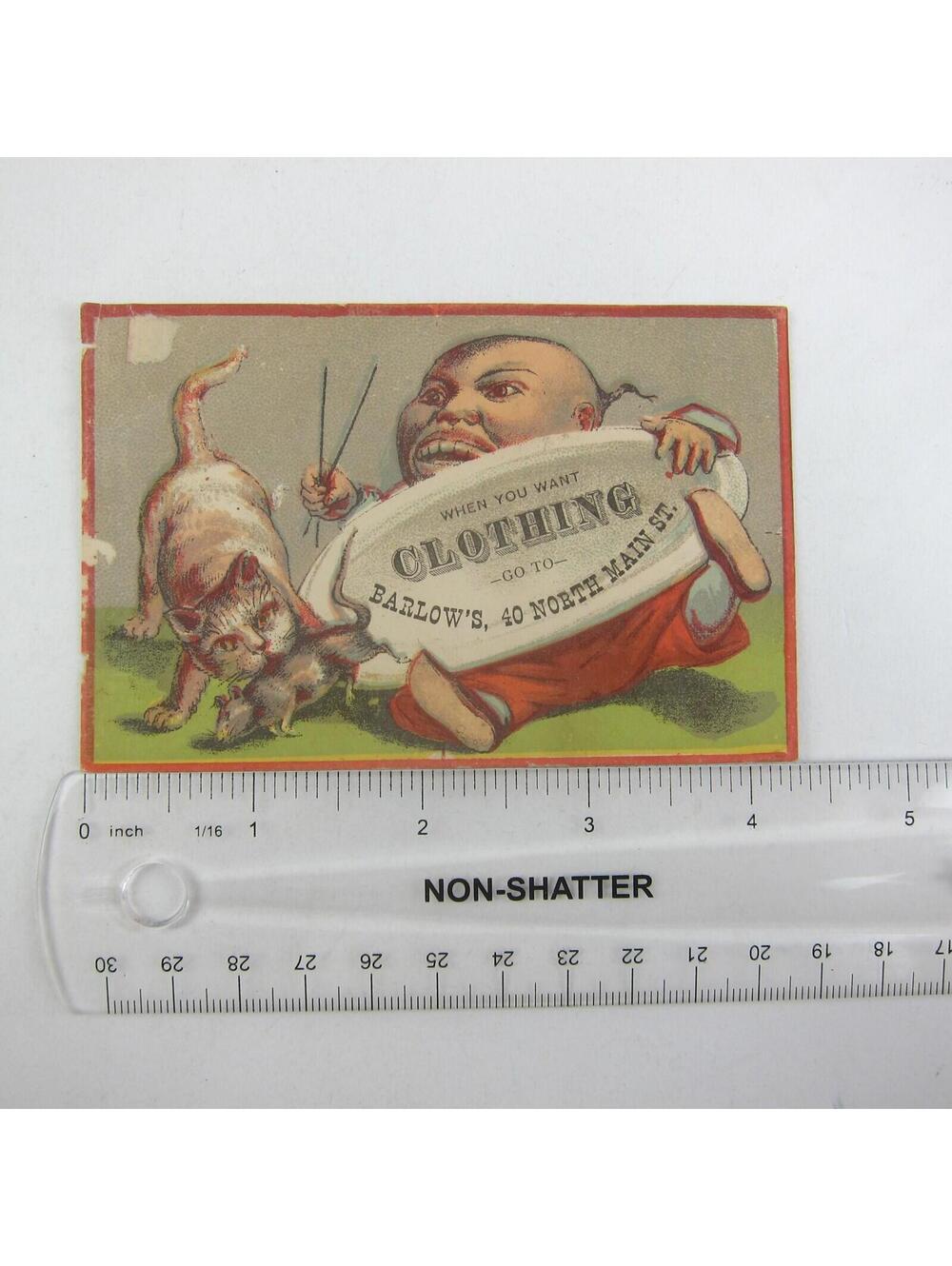 Victorian Trade Card Star Braid Thread Cord Circus Clown Balance on Nose Antique - Picture 12 of 13